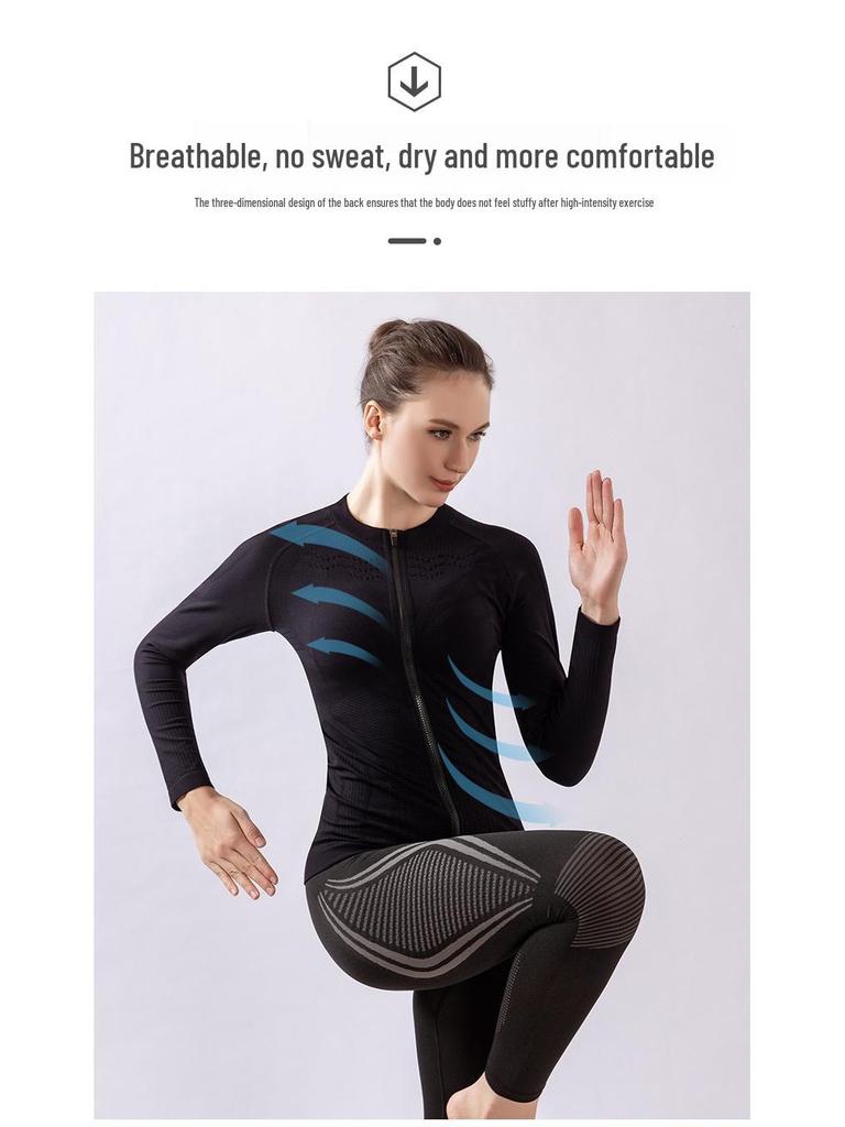 Women's Long Sleeve Cycling Jersey - Breathable, Sweat-Wicking, Zippered Sports Top for Outdoor Road and Mountain Biking