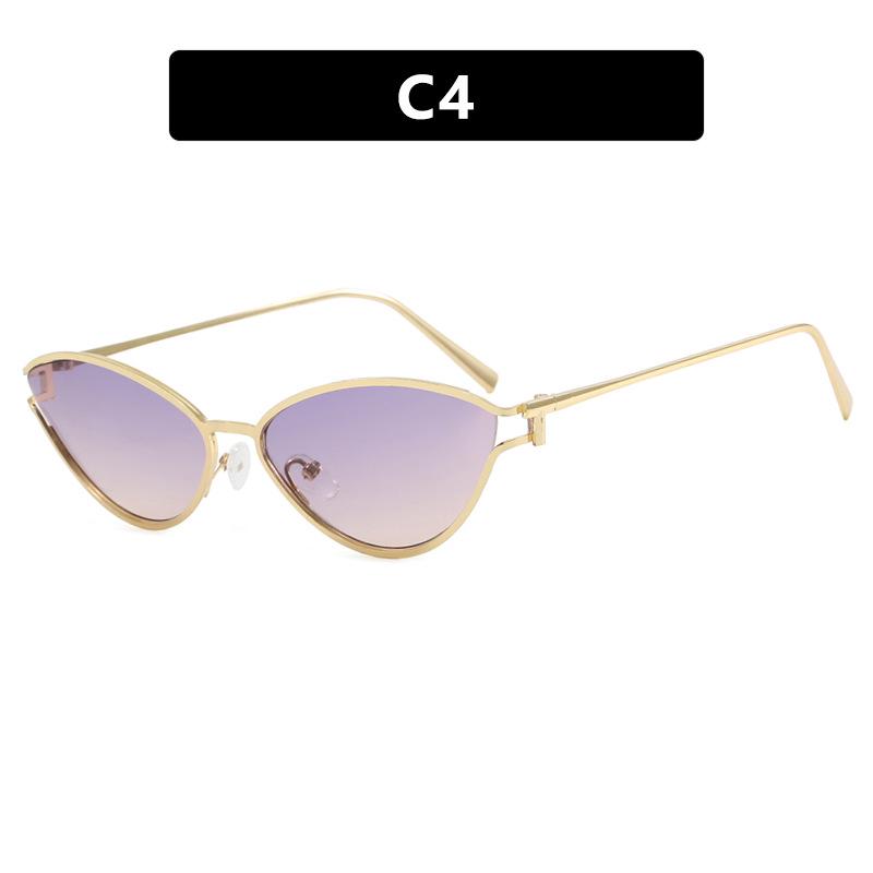 2024 Trendy Cat Eye Triangle Sunglasses with a High-End Metal Design
