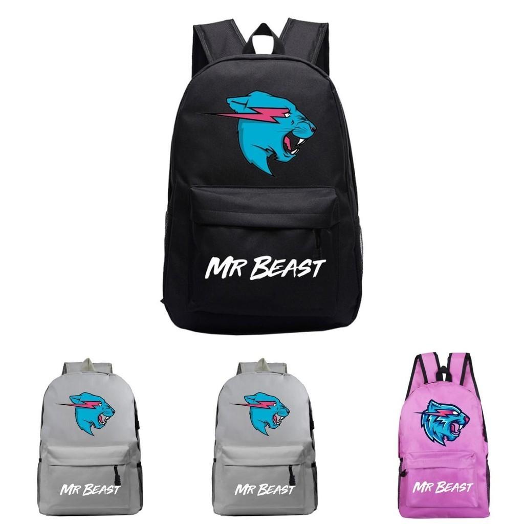 Zaino Gatto Fulmine Mr Beast Grande Capacità Borsa Scolastica Con Materiale Traspirante