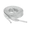 Allegra K Metallic Shoelaces Ribbon Flat Wide Fluorescent Shiny Sparkling Stylish Laces Sneakers Universal Shoe Accessories Width 1cm
