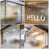 Gradient Frosted Glass Film: Semi-Transparent Office Partition Sticker.