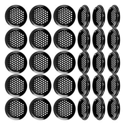 A95I-Round Air Vents 2 Inch Soffit Vents 30Pcs Stainless Steel Ventilation Mesh Louver Holes For Kitchen Bathroom Cabinet For Sh