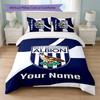 Set Biancheria da Letto Personalizzato West Bromwich Albion FC con Nome Testo 1 Copripiumino + 2 Federe Logo Calcio Regalo Personalizzato per Occasioni Speciali Decorazione Camera da Letto