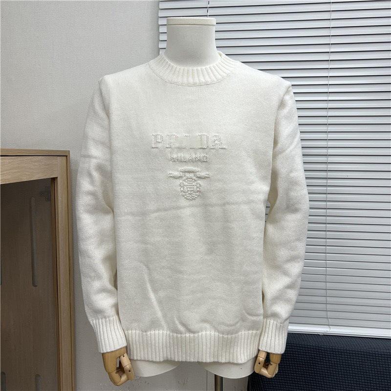 

Розкішний унісекс светр Prada з круглим вирізом та вишитим логотипом Medium