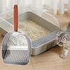 Stainless Steel Cat Litter Scoop Long Wood Handle Toilet Garbage Picker  Indoor