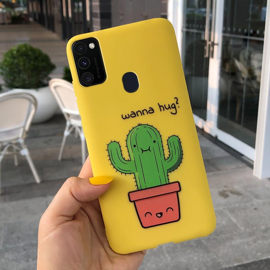 Pro Samsung M21 Pouzdro 6,4 palce Měkký Silikonový Kryt s Srdcem TPU Pro Samsung Galaxy M21 M 21 SM-M215F M215 Zadní Kryt Telefonu Funda