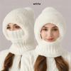 Winter Balaclava Hat Velvet Warmth Cover Hat High Quality Mask Neck Integrated Hooded Cap  Women