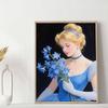 Diamond Mosaic Colorful Diamond Painting Princess and Flowers Full Round Embroidery Cartoon Creative Hobbies Wall Decor