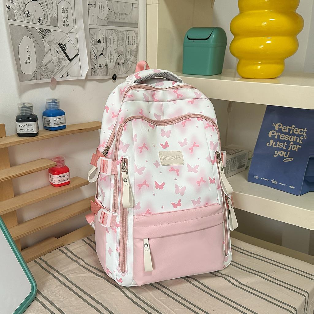 Schoolbag High Value Japanese Bow Shoulder Small Fresh Mori School Bag Women Lightweight Burden Reduction Large Capacity Travel Bag