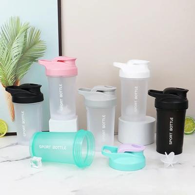 300ml Portable Outdoor Protein Powder Shaker Bottle Leak Proof Water Bottle for Gym Fitness Training Sport Mixing Cup with Scale
