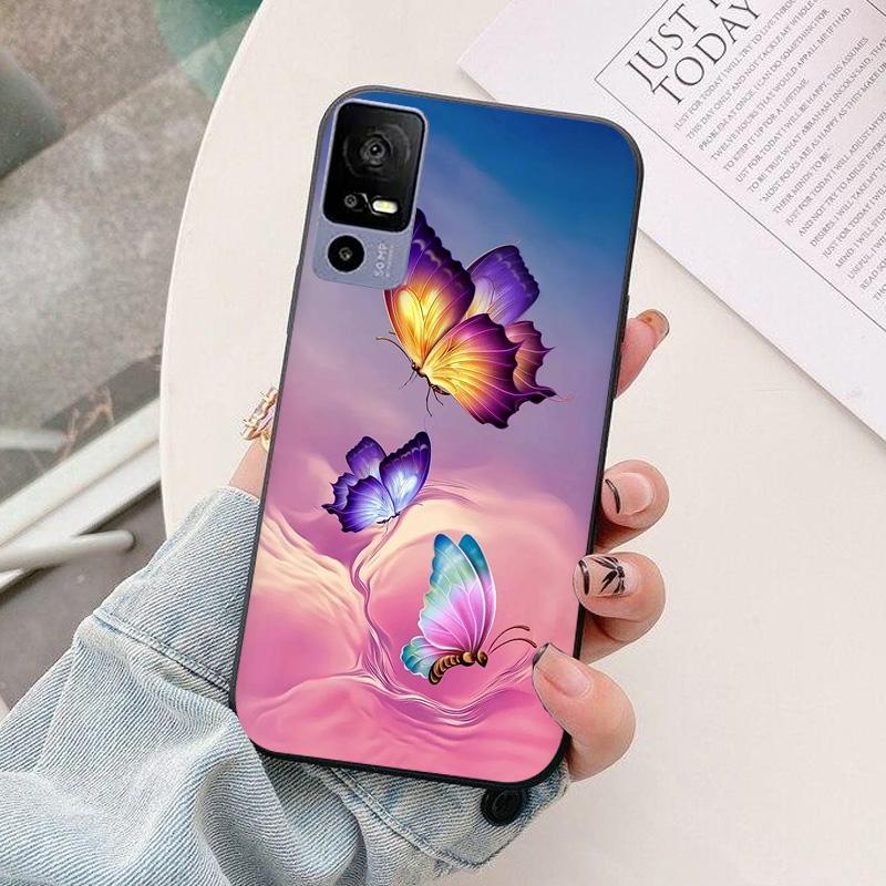 For TCL 40 R 5G Phone Case T771K astronaut Silicone Camera Protection Back Cover For TCL 40R 5G T771H Funda Coque TCL40R