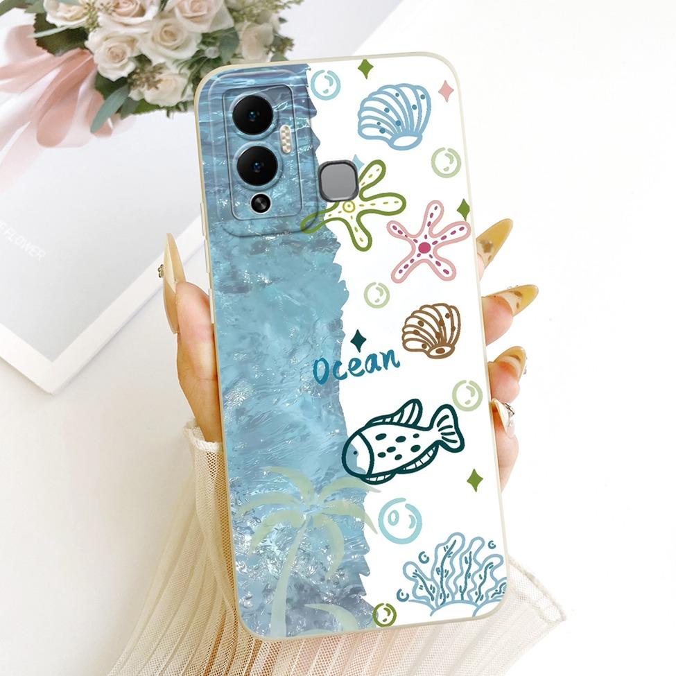 Casing For Infinix Hot 12 Play Cover Fashion Cartoon Cute Funny Painted Silicone Phone Case For Infinix X6816 X6816C