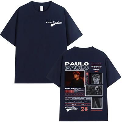 Rapparen Paulo Londra Homerun Album T-shirts Herr Dam Mode Hip Hop Överdimensionerad T-shirt Casual 100% Kortärmad T-shirt#Färg