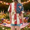 Girls Short Sleeve T Shirt Independence Day Printed Tee Top Casual Comfortable Fit Kids Summer Shirt