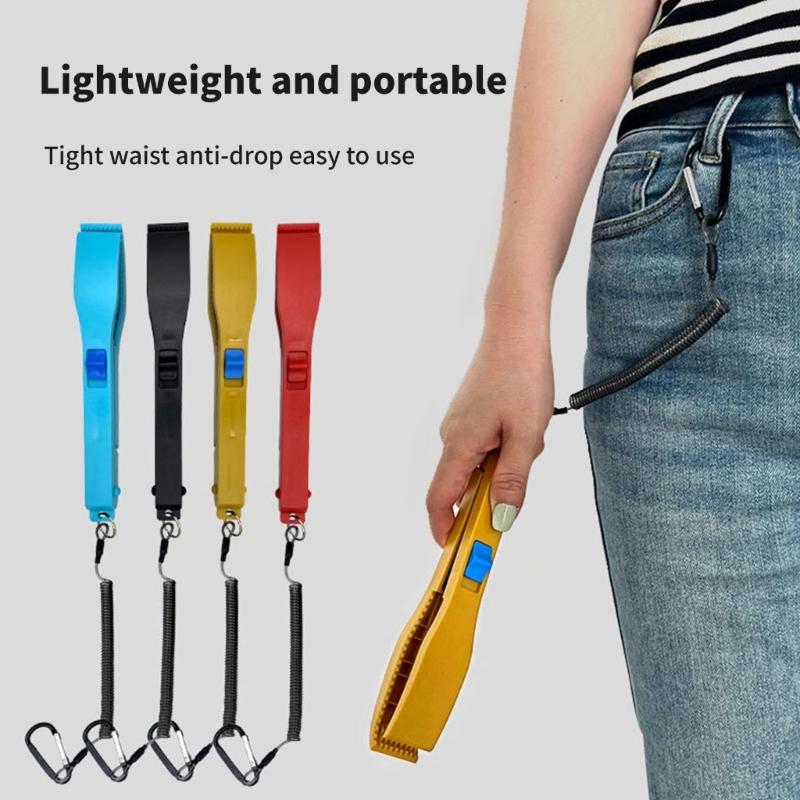 Fishing Gripper With Lanyard Key Chain Holder Fish Holder Tongs Switches Lock Gears Pince Fishing Tools Easy To Use
