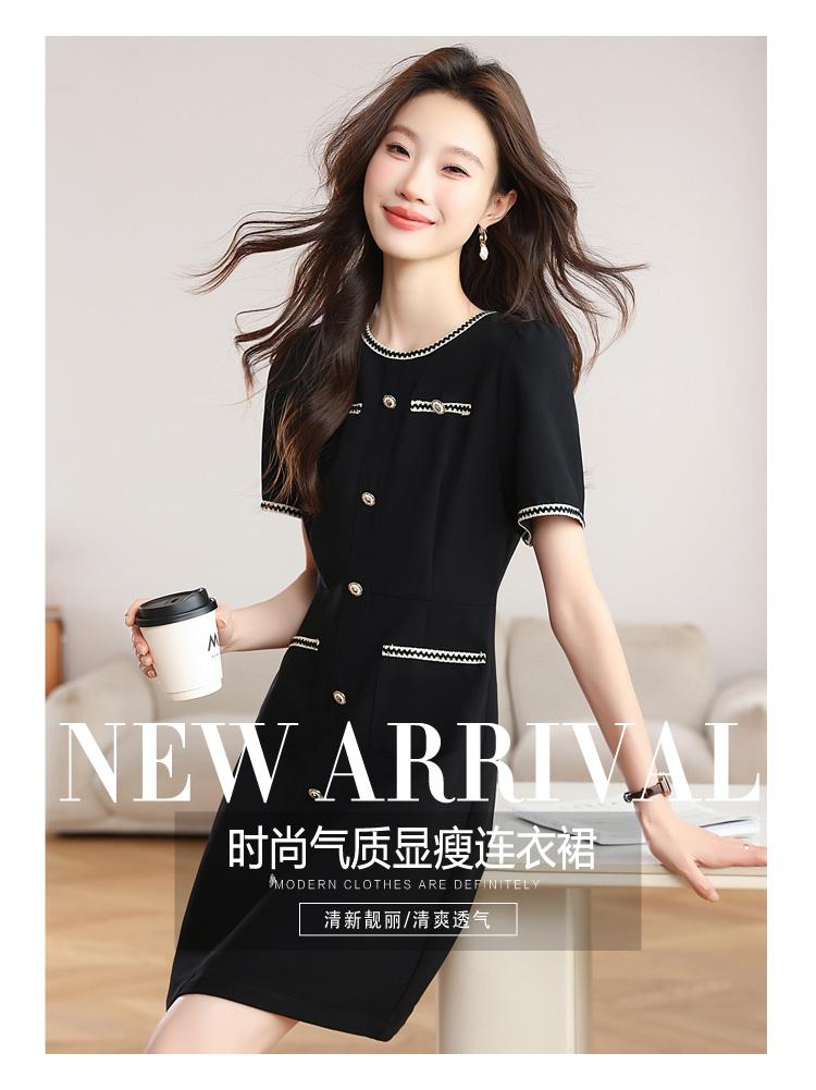 Elegant and Slim, Light Luxury Small Black Dress