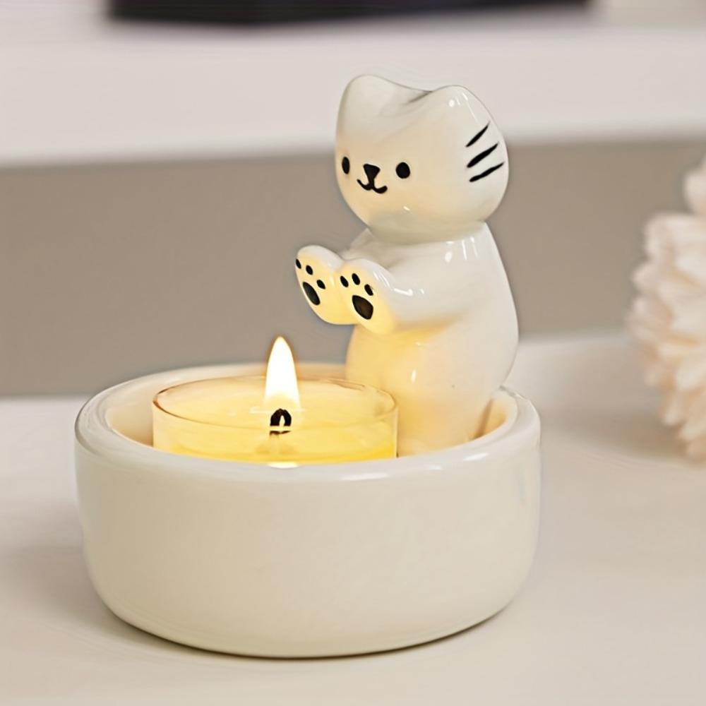 Ceramic Cartoon Animal Candle Holder Nordic Style Desktop Candelabrum Tealight Holder Home Decor