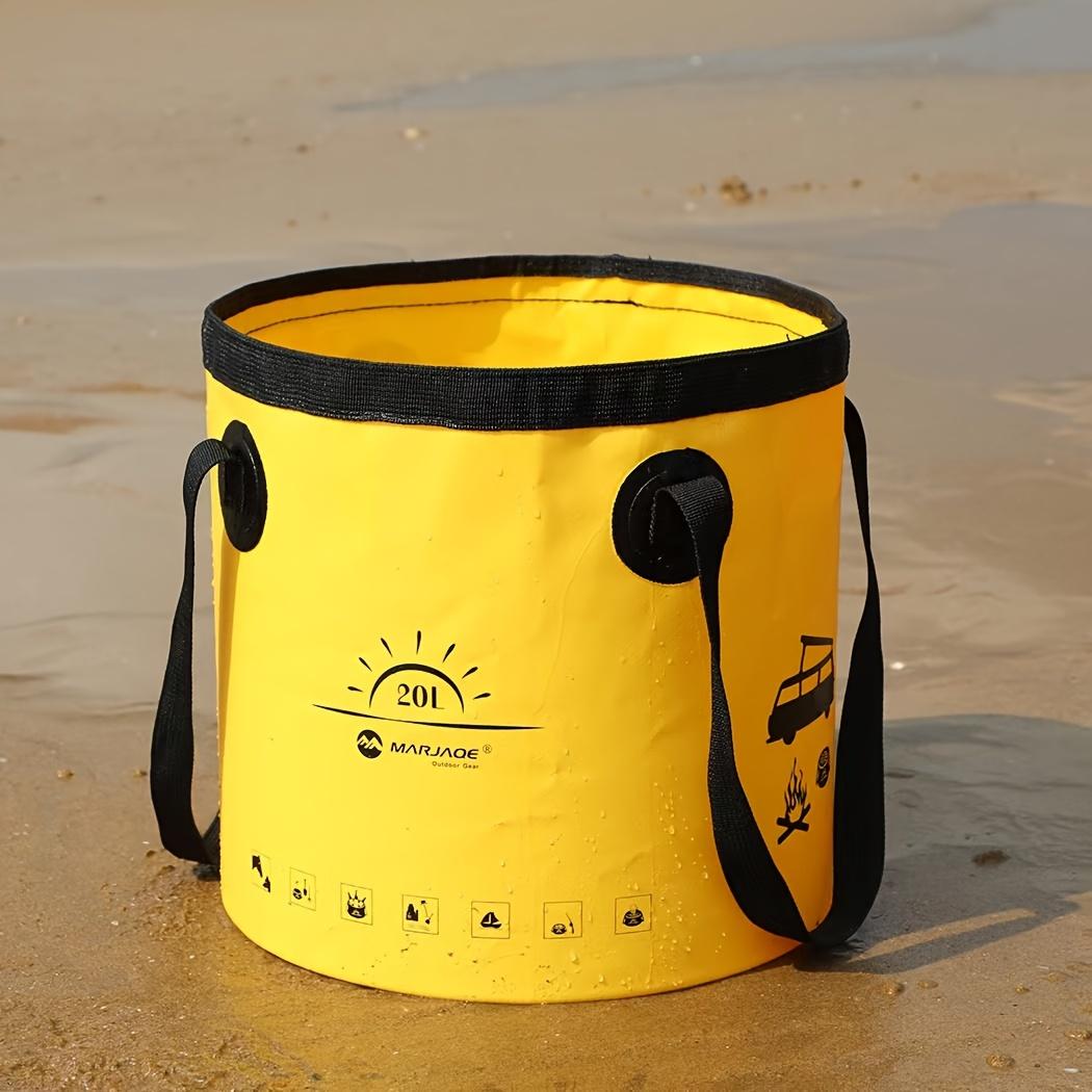 Outdoor Foldable Portable Bucket for  Washing and Camping 10L жёлтый