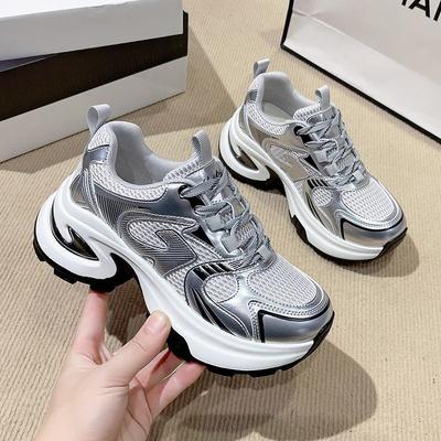 Ultra-light Dad Shoes for Women 2025 Early Spring New Muffin Versatile Thick-soled Heightening Women's Shoes Soft-soled Casual Sports Shoes for Women
