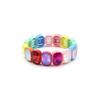 Elegant Geometric Enamel Bracelet With Crystal Accents Women Alloy Fashion Jewelry