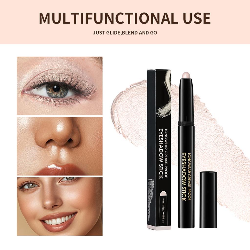 Shiny Cream Eyeshadow Stick, Long-lasting And Not Prone To Smudging. It Has A Glossy Highlighting Effect. Smooth Texture. Bright Colors