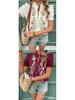 Spring/Summer Women's Puff Sleeve Cotton Embroidered Button Cardigan Top