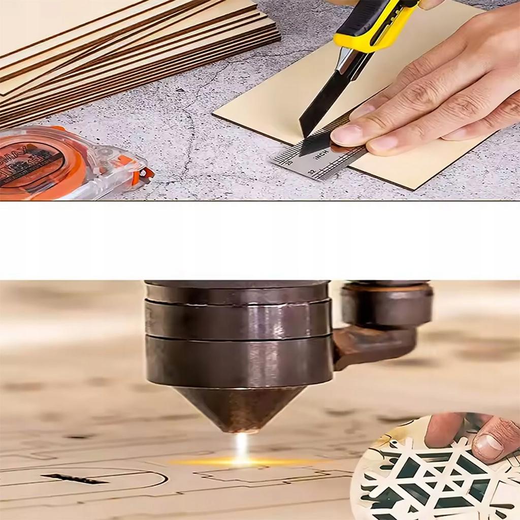 Rosfix Formatka 10x10x2.5 LaserSmooth – Sklejka Techniczna | 2,5 mm | Klasa I | Gładka, Obustronnie Szlifowana | Do Wypalania i Grawerowania