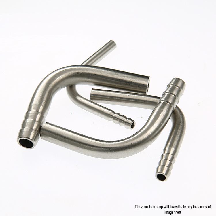 304 Stainless Steel 90° Welded Elbow Hose Fitting - Sizes 6, 8, 10, 12