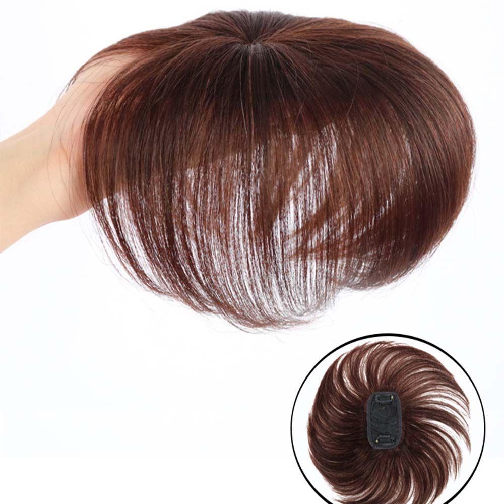 White Hair Top Side Women Wig Hair Pad Clip Synthetic Wig Pads Hair Pieces Seamless Hair Pads