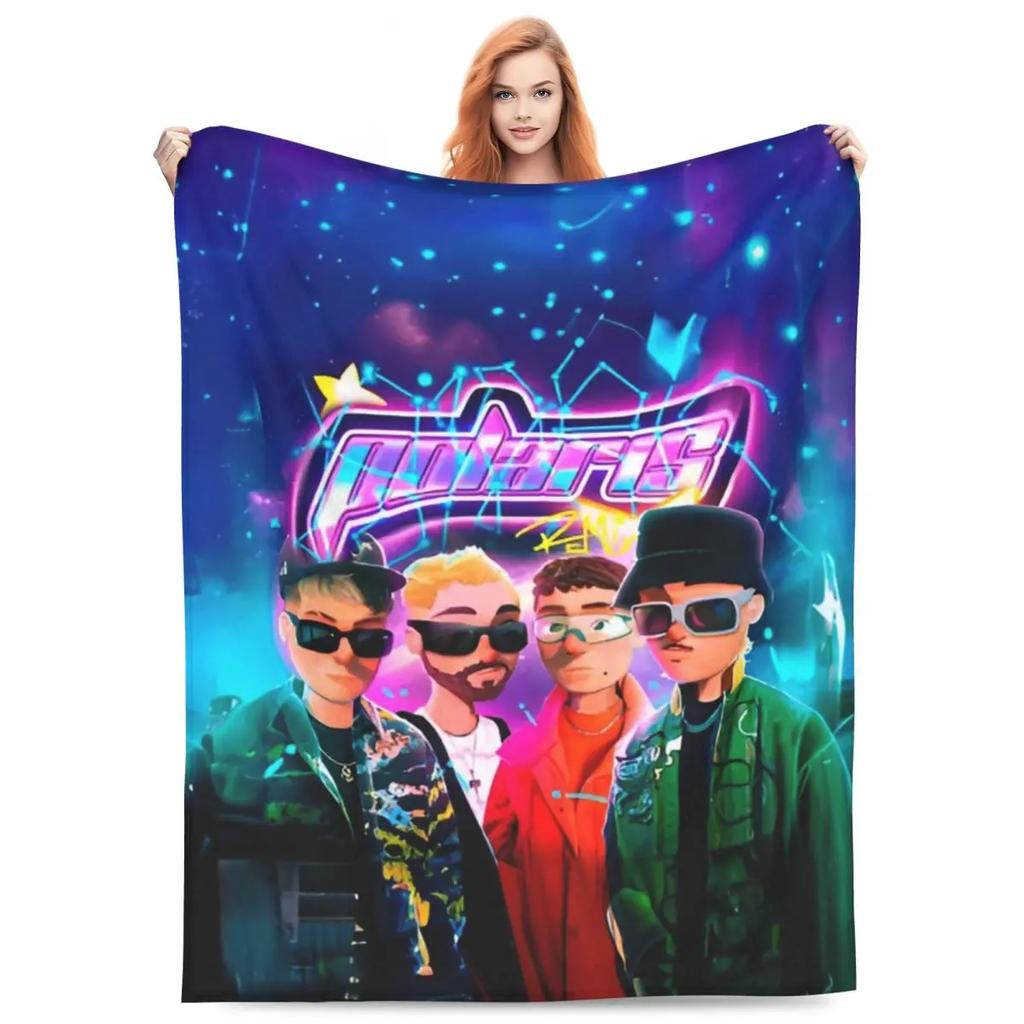 Singer Quevedo Blankets Reggaeton Latin Pop Latin Trap Plush Novelty Breathable Throw Blankets for Coverlet Spring/Autumn