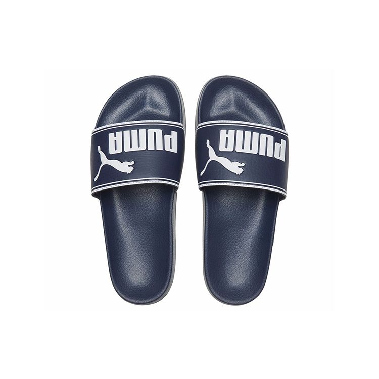 Puma Leadcat Thick Sole Outdoor Trendy Sports Silent Slide Sandals Unisex Sandals Navy-Blue 360263-02