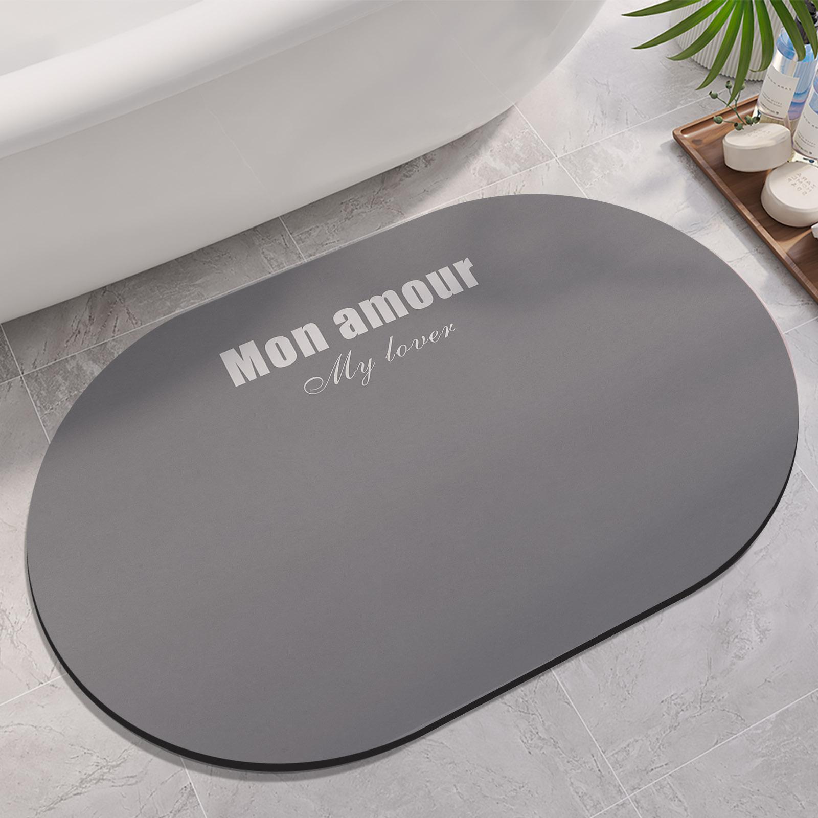 

Classic Bathroom Rug Bath Mat Quick Dry Foot Mats Non-slip Super Absorbent Shower Carpet Toilet Pad Doormat Washable 40cmx60cm