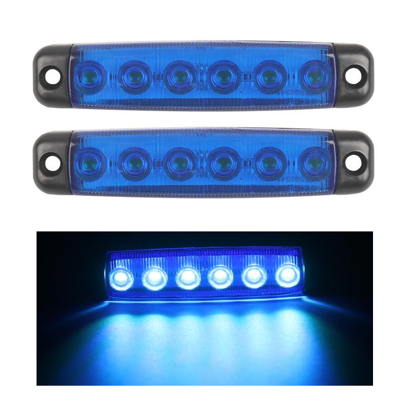 2Pcs Automotive LED Lights 12V/24V Universal Truck Van Side Marker Light Low-Speed LED Trailer Warning Light Rear Side Brake L