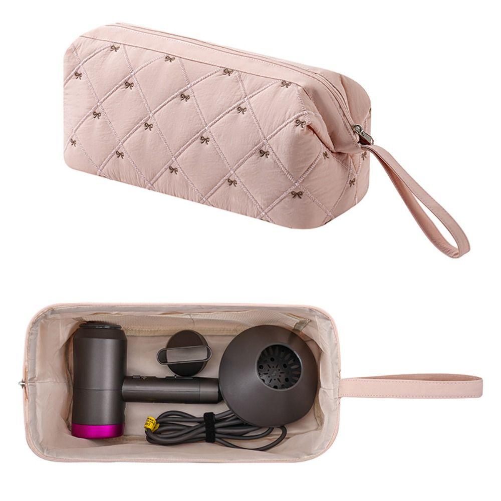 Polyester Cotton Hairdryer Storage Bag 9 Colors Large Capacity Travel Makeup Bag Floral Print Makeup Train Cases Women Girls