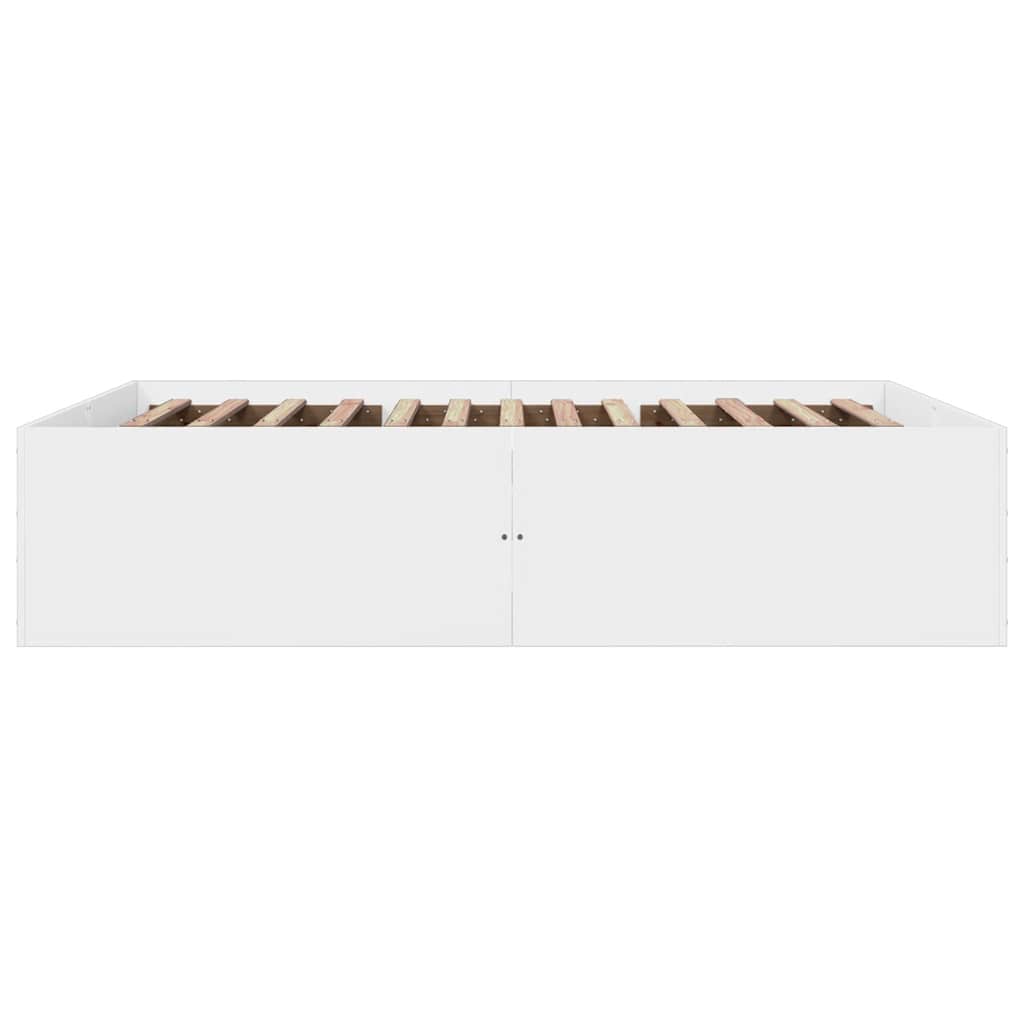 Bed Frame White 150x200 cm Particleboard