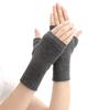 Solid Color Office Bare Finger Gloves Touchable Screen Driving Mittens New Skiing Gloves  Women