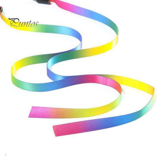 2 stk Cat Stick Interactive Toy Tosidig Rainbow Webbing Tease Ripebestandig Bittbestandig Underholdende Cat