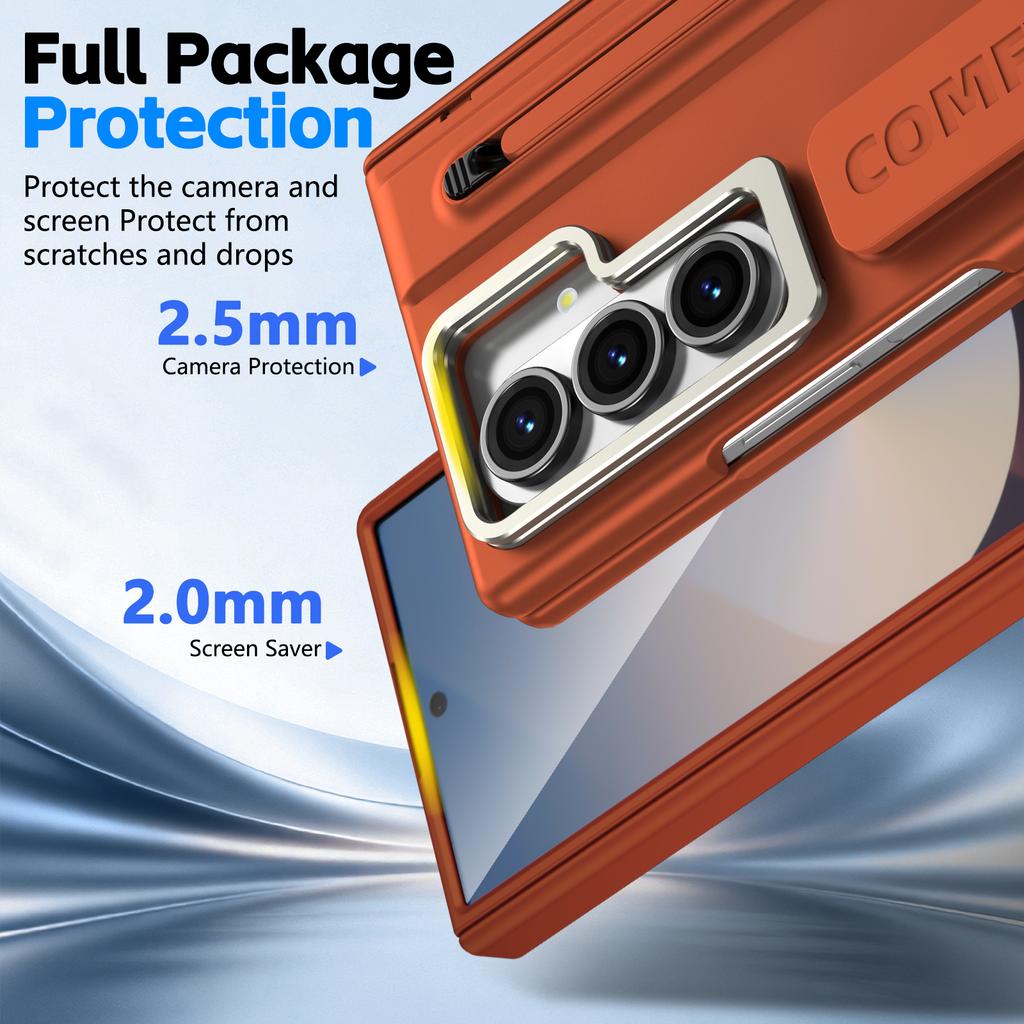 Wristband Hinge Protector Stand Case for Samsung Z Fold 8 Ultra 7 6 5 4 3 Shockproof Built-in Screen Film with Pen Slot Cover