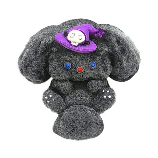 Halloween Animal Squeeze Toy Glossy Flocking Cartoon Dog Rabbit Stress Relief Pinch Sensory Toy Kids Adults Soft TPR Calming Stress Ball Fidget Toy