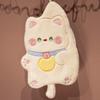 Cartoon Cat Coral Fleece Hangable Hand Towel - Thick, Absorbent, Dual-Use for Kitchen & Bathroom.
