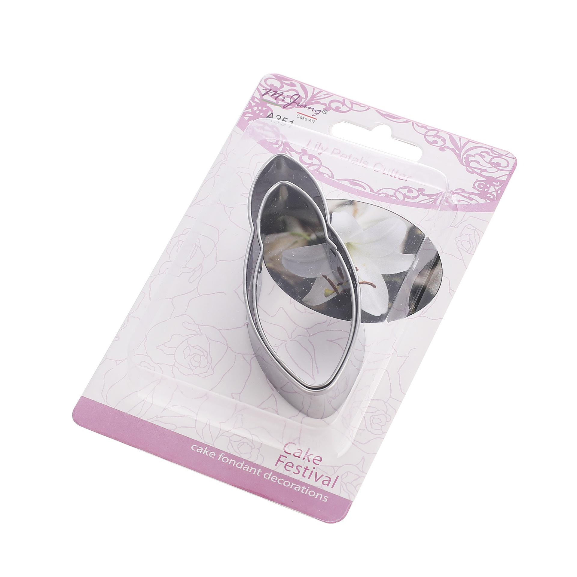 

Формы для цветов лилии из нержавеющей стали для мастики, набор из 2 штук