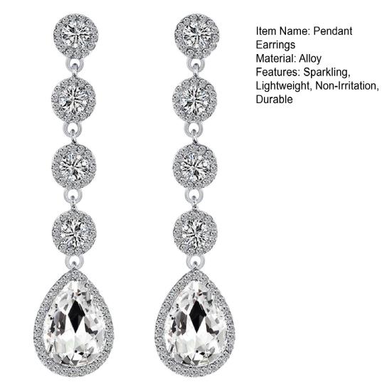 1 pereche de cercei cu strasuri, strălucitori, fără iritații, rezistenti la rugină, care se potrivesc la modă, cercei cu farmec, accesorii pentru bijuterii