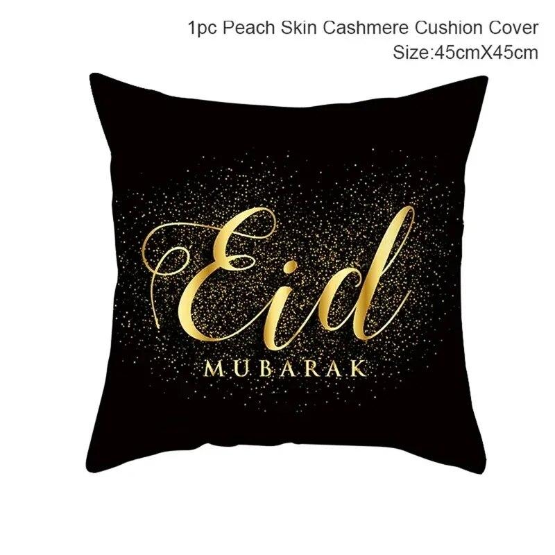 Eid Mubarak Decorative Cushion Cover Aid Ramadhan Decoration 2024 Islamic Muslim Decorative Ramadhan Eid Ramada Pillow Cover