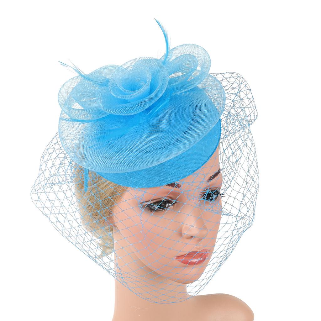 Frauen Mädchen Mesh Fascinators Hut Cocktail Party Stirnband Kopfschmuck Hochzeit Hut