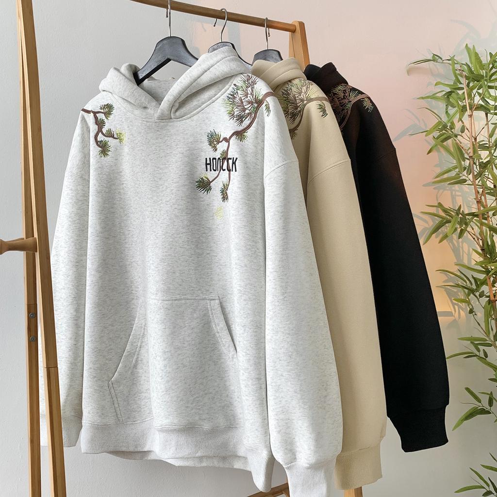 Embroidered Hooded Sweatshirt for Men In Autumn and Winter American Heavyweight Trendy Brand Loose Embroidered Casual Tops National Trend Jacket