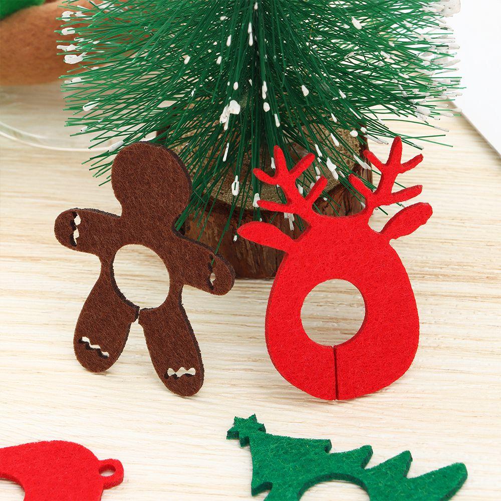 Santa Claus Christmas Cup Ring Table Decor Wine Glass Pendants Christmas Cup Decoration Rings