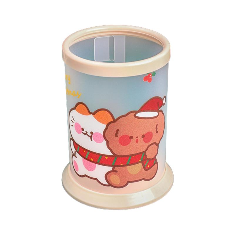 Christmas Pen Cup Paint Brush Holder Makeup Brush Organizer Holder Christmas Party Favors for Kids Boys Girls Students