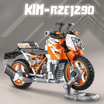 KAZI 6127 Fast Motorcycle Motorcycle Racing Off-road Car Boy Building Block Toy NO BOX