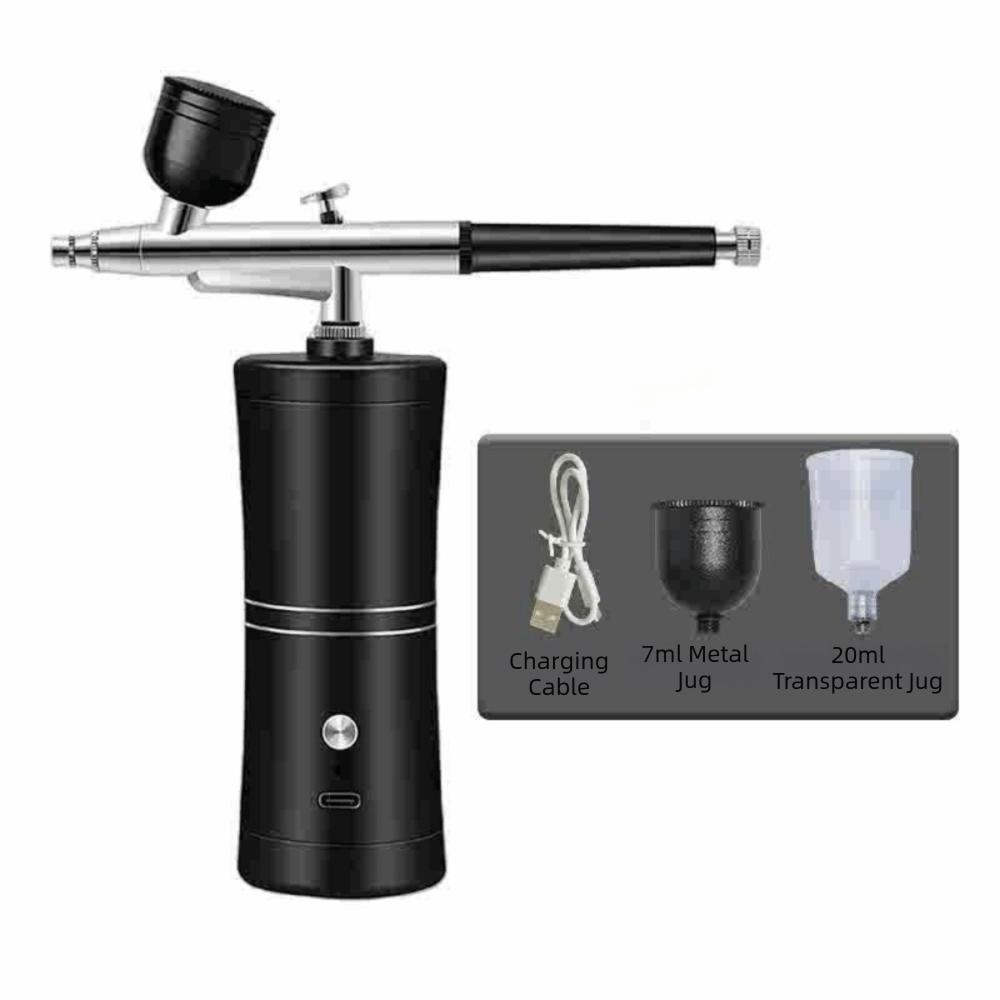 Multifunctional Nano Spray High Pressure Nano Steam Airbrush Oxygen Injector Cake Decor black