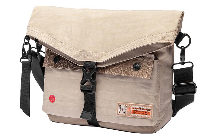 Li Ning Fabric Messenger Bag, Shoulder Bag, Crossbody Bag Regular Unisex Khaki ABDR222-2